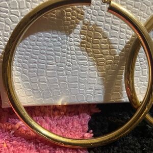 14 k  REAL  Gold. Hoops  Earrings in 3 inch